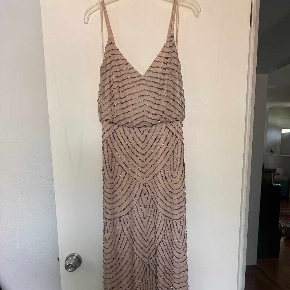 Adrianna Pepell Art Deco beaded blouson gown